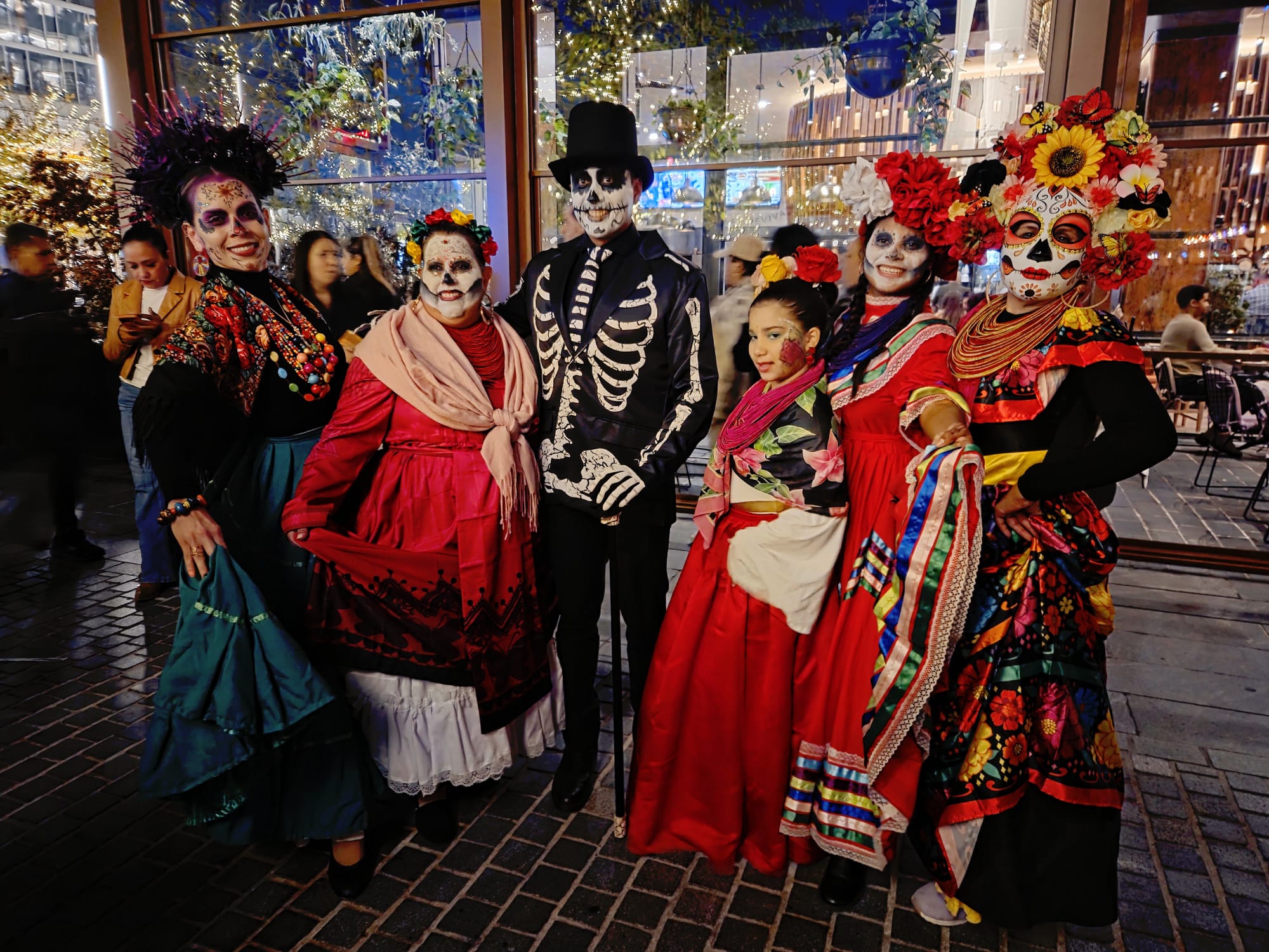 Dance group performing at halloween event